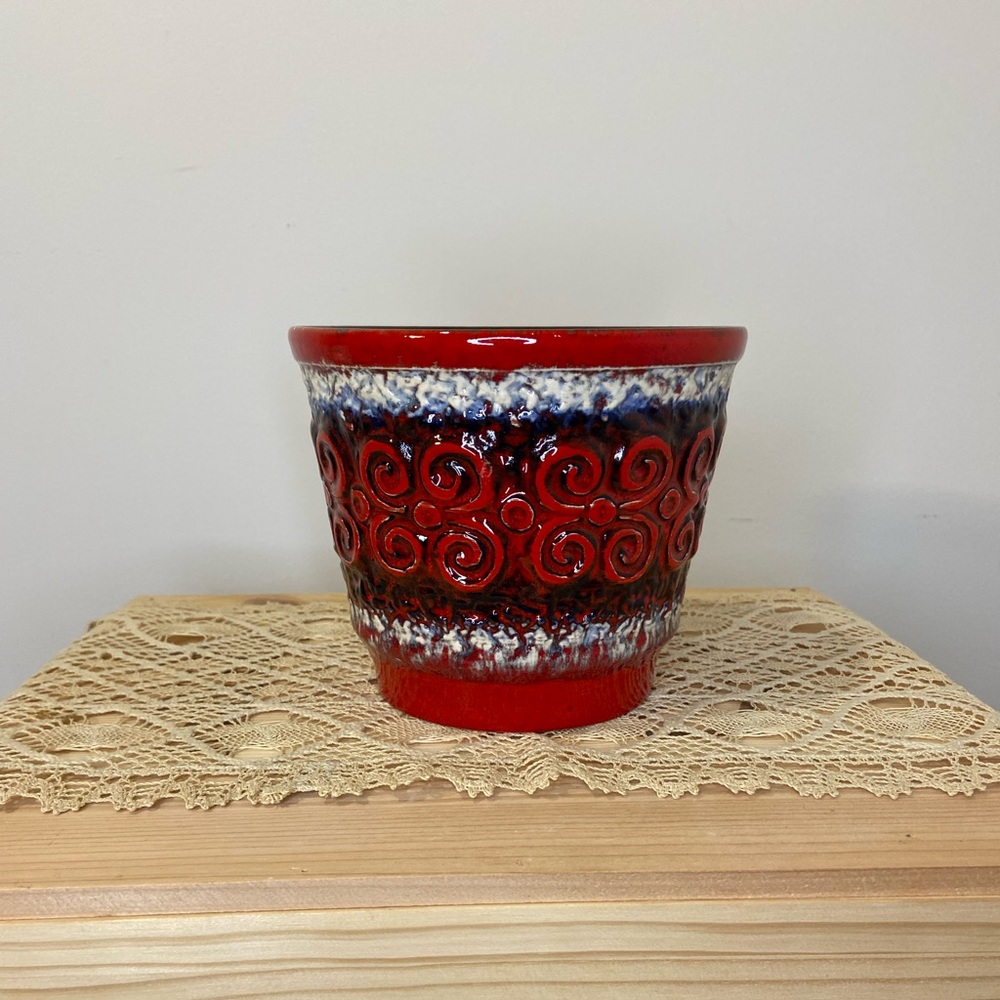 1970s West German Fat Lava Pottery Planter